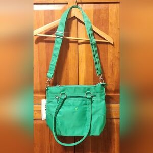 NWT - IHKWIP Triumph Nylon Mini Tote with Crossbody Strap in Kelly Green